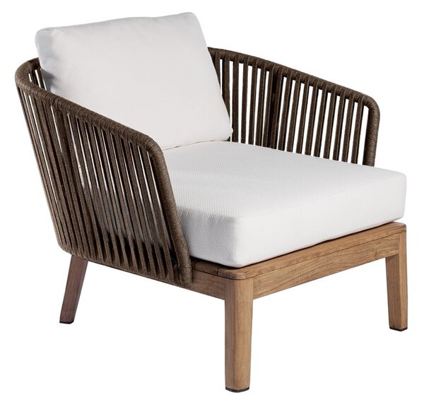 Tribu Teakové nízke kreslo Mood, Tribu, rám teak, výplet lanko farba earthbrown, bez sedákov