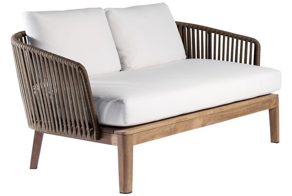 Tribu Teaková 2-miestna pohovka Mood, Tribu, 159x81x69 cm, rám teak, výplet lanko farba earthbrown, bez sedákov