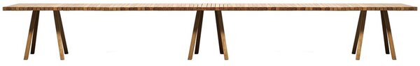 Tribu Teakový jedálenský stôl Vis a Vis, Tribu, obdĺžnikový 600x99x75 cm, rám teak, doska teak