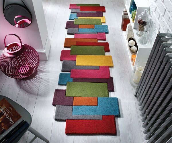 Flair Rugs, Behúň Abstract Collage Multi, 60x230, viacfarebná, chodba / predsieň