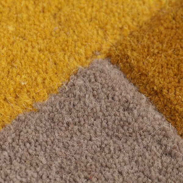 Flair Rugs , Ručne všívaný kusový koberec Abstract Collage Ochre / Natural, 120x180, žltá, kancelária