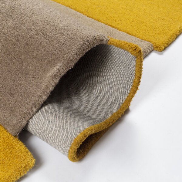 Flair Rugs , Ručne všívaný kusový koberec Abstract Collage Ochre / Natural, 120x180, žltá, kancelária