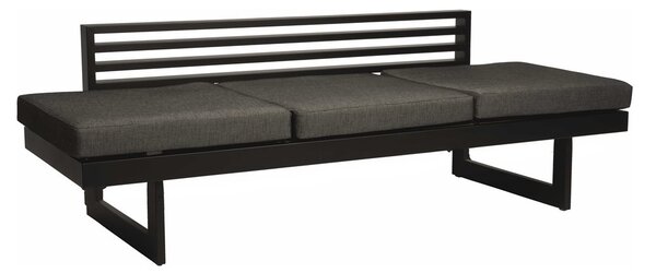 Stern Jedálenská lavica/ležadlo New Holly, Stern, 216x80x73 cm, rám lakovaný hliník šedočierny (antracit), sedáky 100% polyakryl sivý (silk grey)