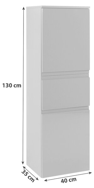 STREDNE VYSOKÁ SKRINKA, grafitová, 40/130/35 cm Held - Kúpeľňové skrinky, Online Only