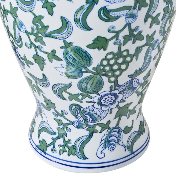 Váza na kvety biela a modrá z porcelánu dekoratívny doplnok starožitný vintage dizajn
