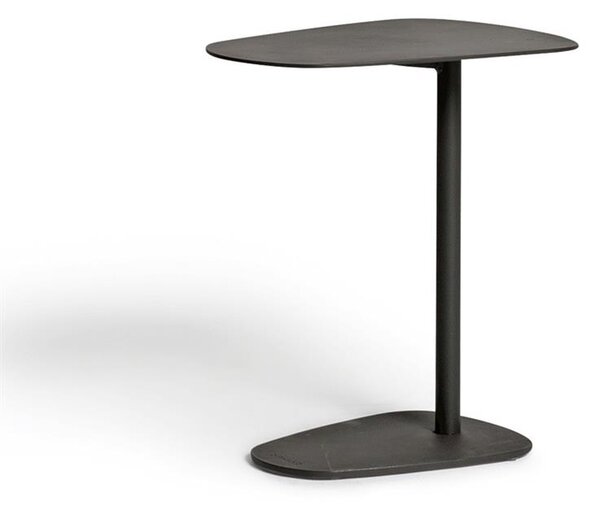 Diphano Hliníkový odkladací stolík Ellips Easy-Fit, Diphano, 42x34x48 cm, hliník šedá čierna (lava), doska hliník farba šedá čierna (lava) - POSLEDNÝ KUS -10%