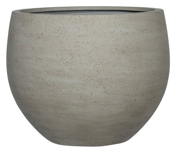 Pottery Pots Vonkajší kvetináč okrúhly Jumbo Orb S, Beige Washed (farba svetlobéžová), kolekcia Urban, materiál Ficonstone, priemer 87,5 cm x v 70 cm, objem cca 334 l
