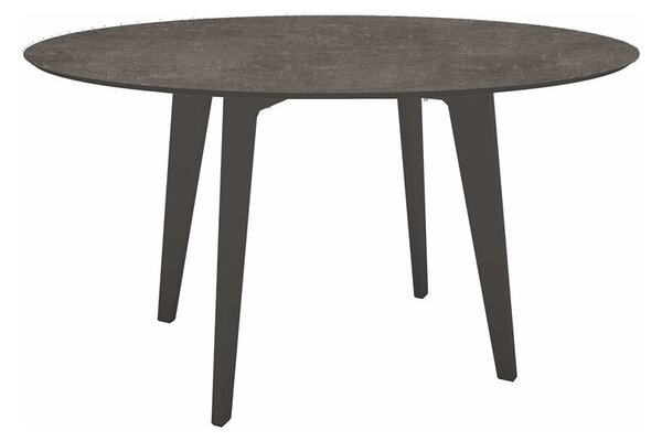 Stern Jedálenský stôl, Stern, okrúhly 134x75 cm, rám lakovaný hliník farba podľa vzorkovníka, doska HPL farba podľa vzorkovníka