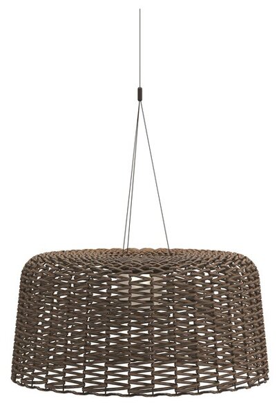 Gloster Vonkajšia lampa solárna/LED závesná veľká Ambient Mesh, Gloster, 79x38 cm, výplet umelý ratan hnedoružový (carob), vrátane diaľkového ovládania a kábla 2,5 m