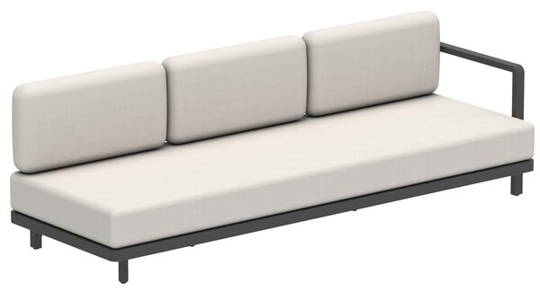 Royal Botania Ľavostranný modulový diel 3-miestny Alura Lounge, Royal Botania, 245x85x79 cm, rám hliník antracit, bez sedákov