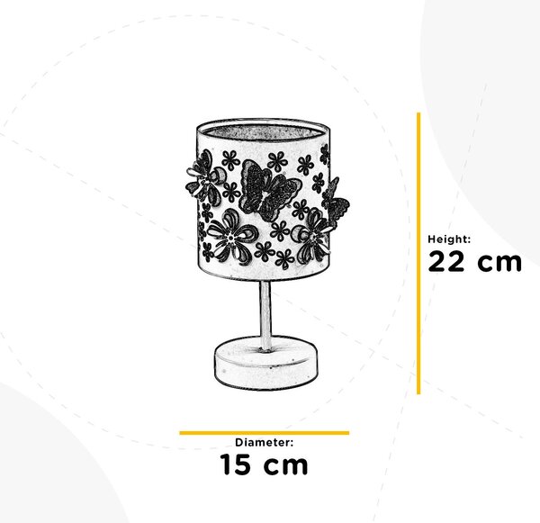 DETSKÁ STOLNÁ LAMPA, 15/15/22 cm - Online Only bytové doplnky, Online Only