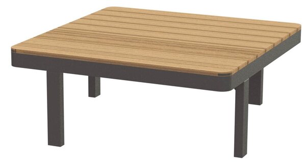 Royal Botania Konferenčný stolík Alura Lounge, Royal Botania, 80x80x34 cm, rám hliník antracit, doska teak