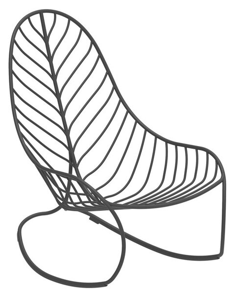 Royal Botania Hojdacie kreslo Folia, Royal Botania, 62,5x93x104 cm, nerez farba antracit