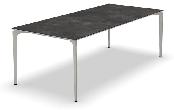 Fast Jedálenský stôl Allsize, Fast, obdĺžnikový 220x100x74 cm, rám hliník farba powder grey, doska keramika kat. R1 farba Hazel