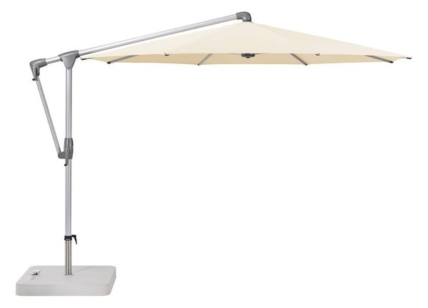 Glatz Bočný slnečník Sunwing CASA, Glatz, okrúhly 300 cm (3 m), hliníkový rám antracitový (anthracite), poťah polyester 220 g/m2 sivá (grey)