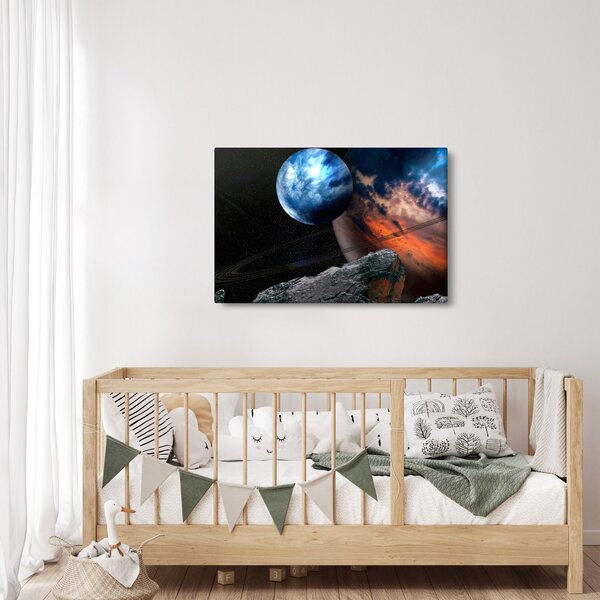 Obraz planéty vo vesmíre (90x60 cm)