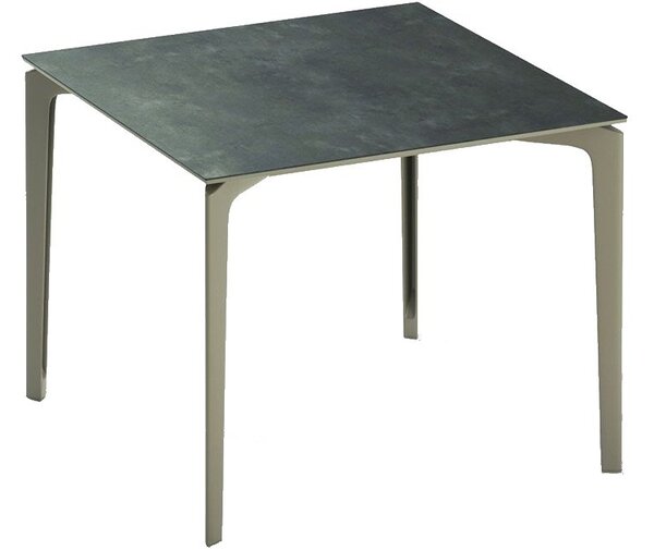 Fast Jedálenský stôl Allsize, Fast, štvorcový 90x90x74 cm, rám hliník farba podľa vzorkovníka, doska keramika kat. R1 farba podľa vzorkovníka