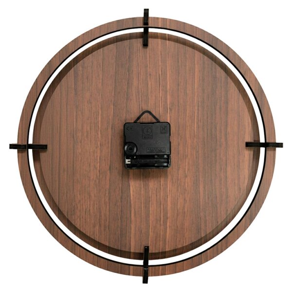 Hodiny z orechového dreva pre moderný interiér| SENTOP HDF0601-ORECH-WENGE