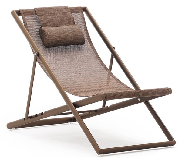 Varaschin Skladacie relaxačné kreslo Clever, Varaschin, 62x105x90 cm, rám hliník, vrátane oporného vankúša, poťah vonkajšia látka, farebné prevedenie podľa vzorkovníka