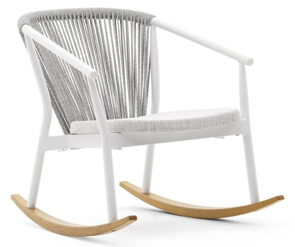 Varaschin Hojdacie kreslo Smart, Varaschin, 71x88x75 cm, rám hliník a iroko, výplet textilén a lanko, farebné prevedenie podľa vzorkovníka, bez sedáka a oporného vankúša