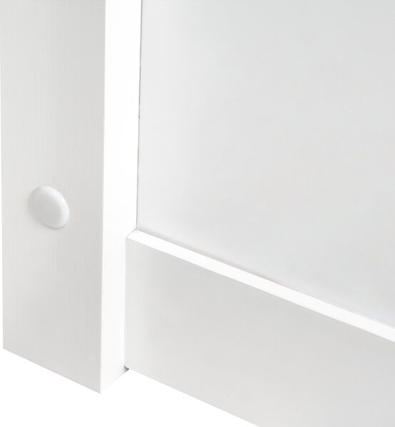 Posteľ biela borovicové drevo 160 x 200 cm s čelom lamelový rošt úložný priestor minimalistický škandinávsky štýl spálňa