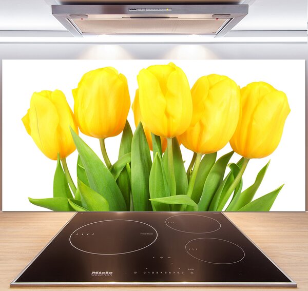 Panel do kuchyne Žlté tulipány pl-pksh-140x70-f-50296445