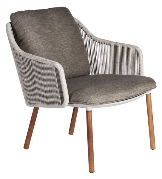Tribu Nízke kreslo Senja, Tribu, rám hliník farba linen, výplet lankový farba linen, bez sedáka