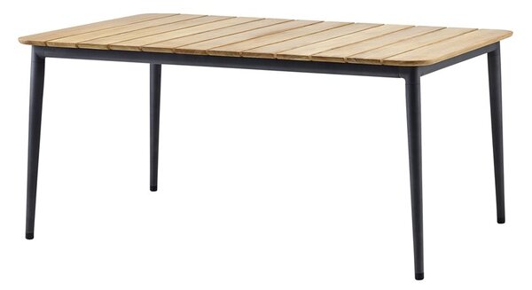 Cane-line Jedálenský stôl Core, Cane-line, obdĺžnikový 160x90x74 cm, rám hliník farba lava grey, doska teak