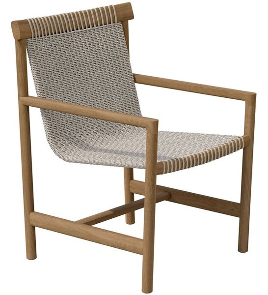 Tribu Teaková jedálenská stolička Amanu, Tribu, rám teak, výplet lanko, bez sedákov