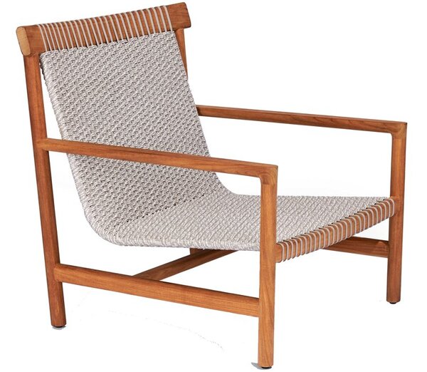 Tribu Teakové nízke kreslo Amanu, Tribu, rám teak, výplet lankový, bez sedákov