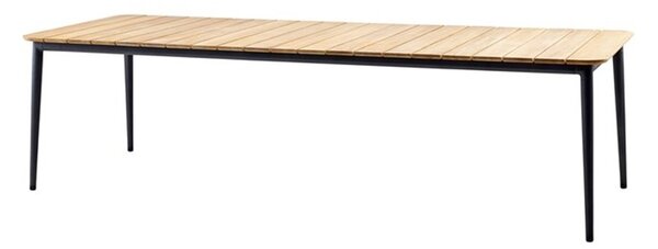 Cane-line Jedálenský stôl Core, Cane-line, obdĺžnikový 274x90x74 cm, rám hliník farba lava grey, doska teak