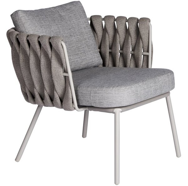 Tribu Kreslo low dining Tosca, Tribu, rám lakovaná nehrdzavejúca oceľ linen, výplet farba linen, bez polstrovania