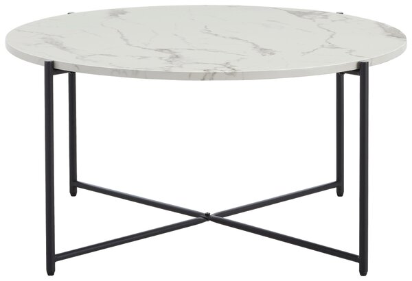 KONFERENČNÝ STOLÍK, čierna, biela, kov, kompozitné drevo, 83/83/40 cm MID.YOU - Stolíky do obývačky, Online Only