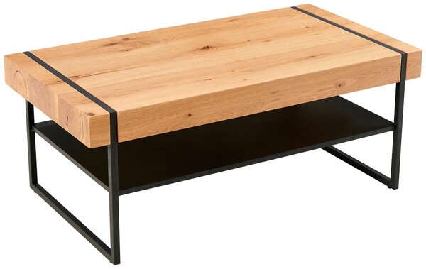 KONFERENČNÝ STOLÍK, prírodná farba, čierna, drevo, kov, 110/45/59 cm Livetastic - Stolíky do obývačky, Online Only