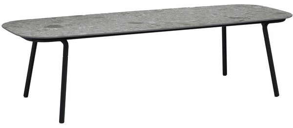 Manutti Jedálenský stôl Minus, Manutti, oválny 220x100x74 cm, rám hliník šedočierna lava, doska keramika 12 mm dekor podľa vzorkovníka