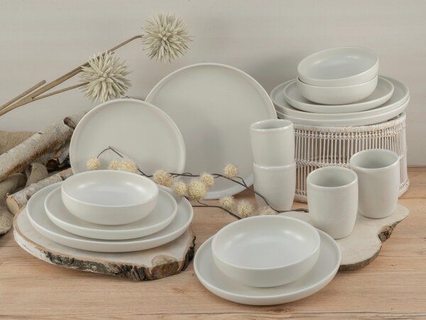 KOMBINOVANÝ SERVIS, 16-dielne, kamenina Creatable - Online Only bytové doplnky, Online Only
