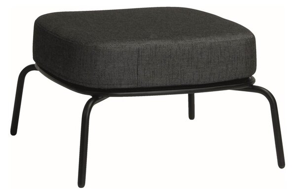 Stern Podnožka Odea, Stern, 63x63x37 cm, rám lakovaný hliník čierny (black matt), rýchloschnúca výplň, sedáky 100% akryl Silk Black