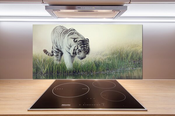Dekoračný panel sklo Biely tiger pl-pksh-100x50-f-84071201