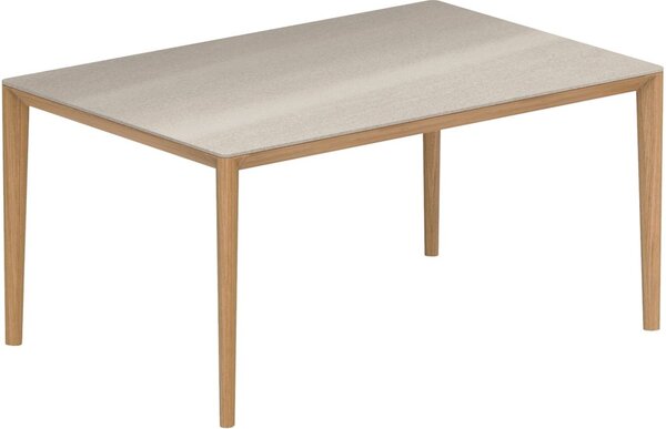 Royal Botania Jedálenský stôl U-Nite, Royal Botania, 150x100x75 cm, rám teak, doska keramika biela