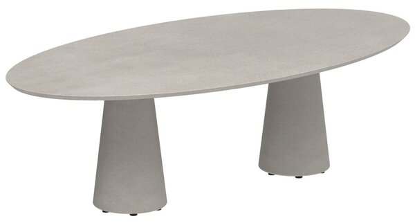 Royal Botania Betónový jedálenský stôl Conix, Royal Botania, elipsa 250x130x75 cm, betón cement grey