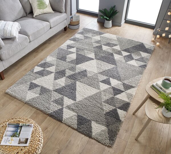 Flair Rugs , AKCIA: 160x230 cm Kusový koberec DAKAR Nuru Grey / Ivory, šedá, chodba / predsieň