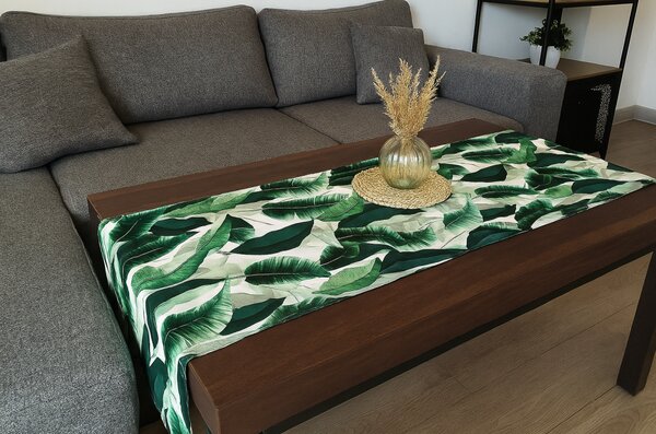 Behúň na stôl zelené palmové lístie MIGD949-3 Farba Viacfarebná Rozmery 40x110 cm