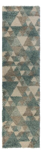 Flair Rugs koberce Kusový koberec DAKAR Nuru Blue / Cream / Grey - 60x230 cm