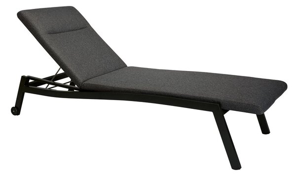 Stern Polohovacie ležadlo Allround, Stern, 204x70x41 cm, rám lakovaný hliník čierny (black matt), rýchloschnúca výplň, vonkajšia látka silk black