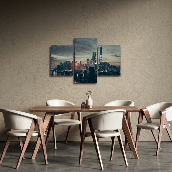 Obraz mesta za súmraku (90x60 cm)