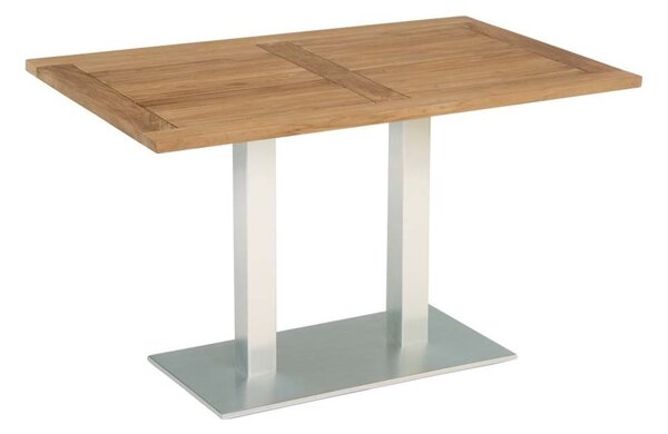 Stern Jedálenský stôl Mailand, Stern, obdĺžnikový 130x80x74 cm, rám lakovaný hliník farba podľa vzorkovníka, doska teak