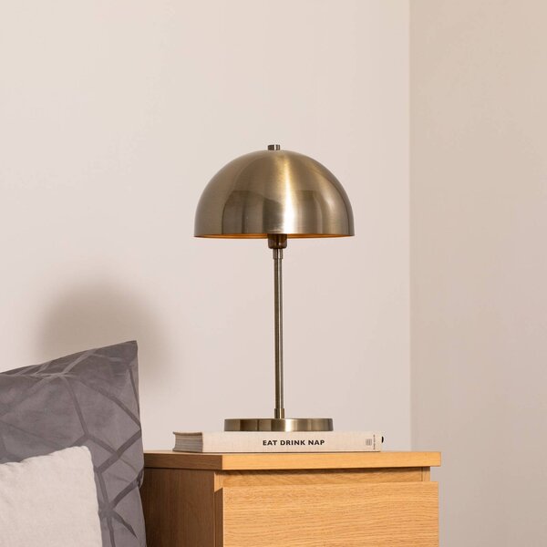 Opviq Stolová lampa Varzan 10857, zlatá antik, kov, výška 50 cm, Hnedá / staromosadz, Obývacia izba / jedáleň, kov, Stojacie svietidlo