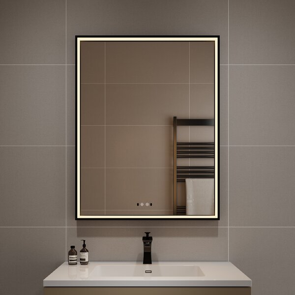 Bezdoteku Nemlžící kúpeľňové zrkadlo s LED osvetlením 90x70 cm KZ4