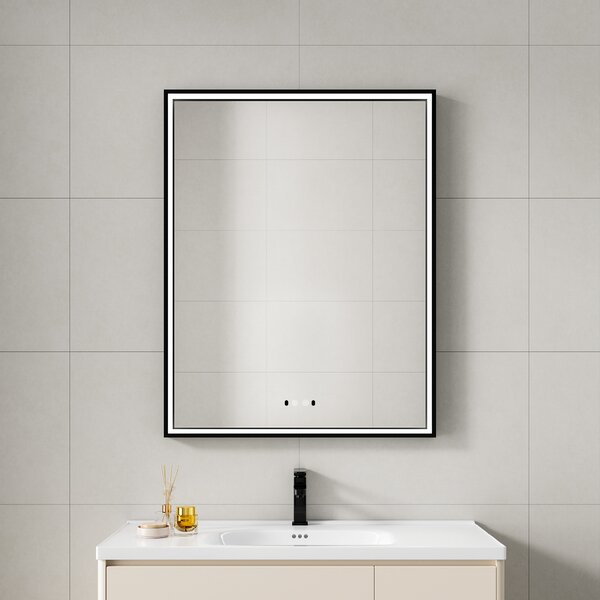Bezdoteku Nemlžící kúpeľňové zrkadlo s LED osvetlením 90x70 cm KZ4