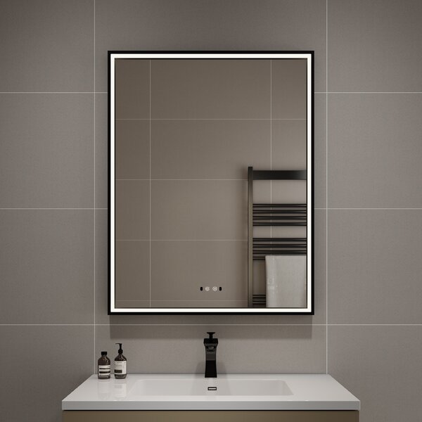 Bezdoteku Nemlžící kúpeľňové zrkadlo s LED osvetlením 90x70 cm KZ4